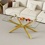 Glass Dining Table Transparent 43"