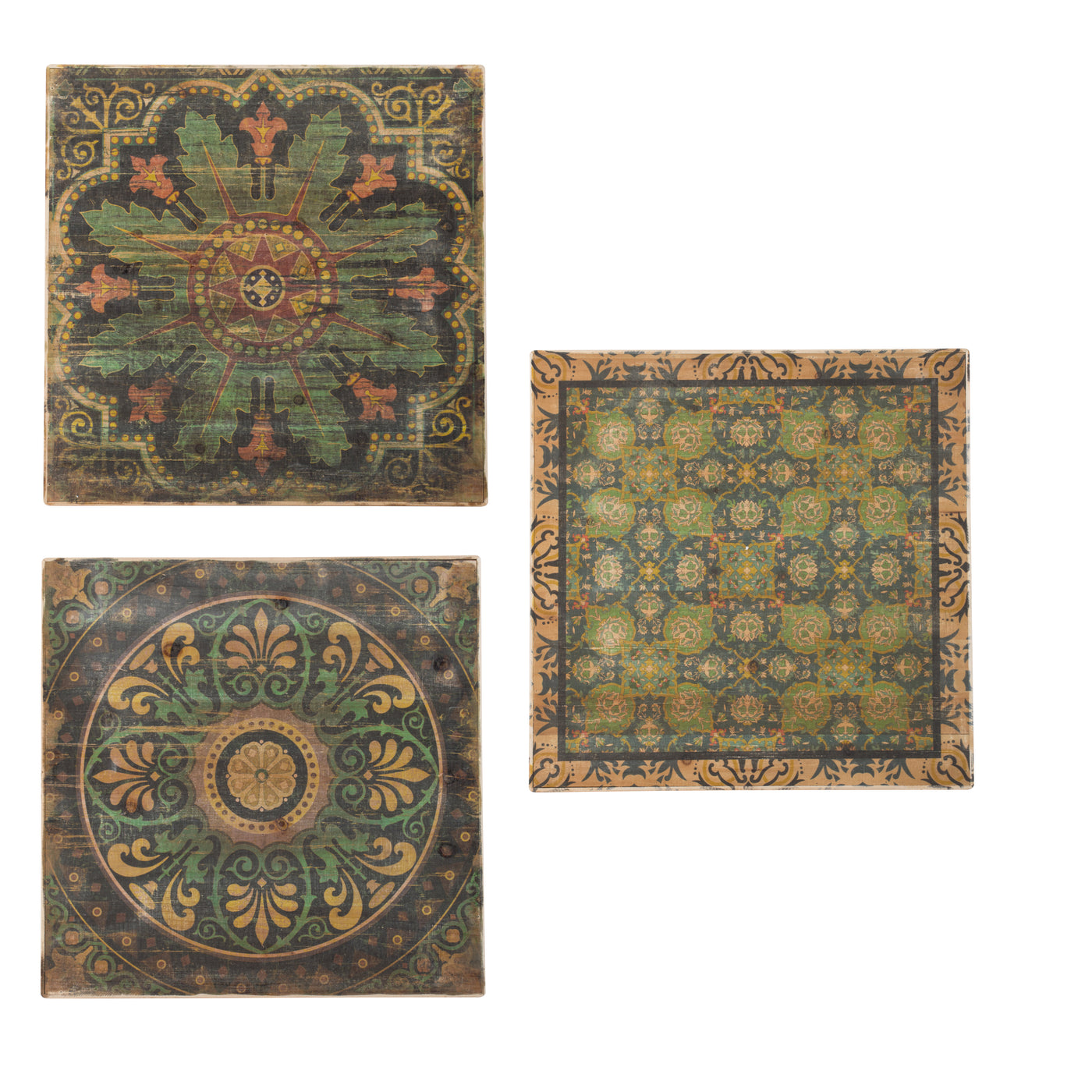 Multi-Colored Square Wall Art Set 24x24
