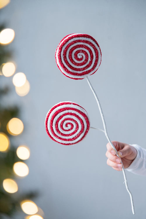 19x7" Iced Lollipop Christmas Tree Ornaments Set of 6