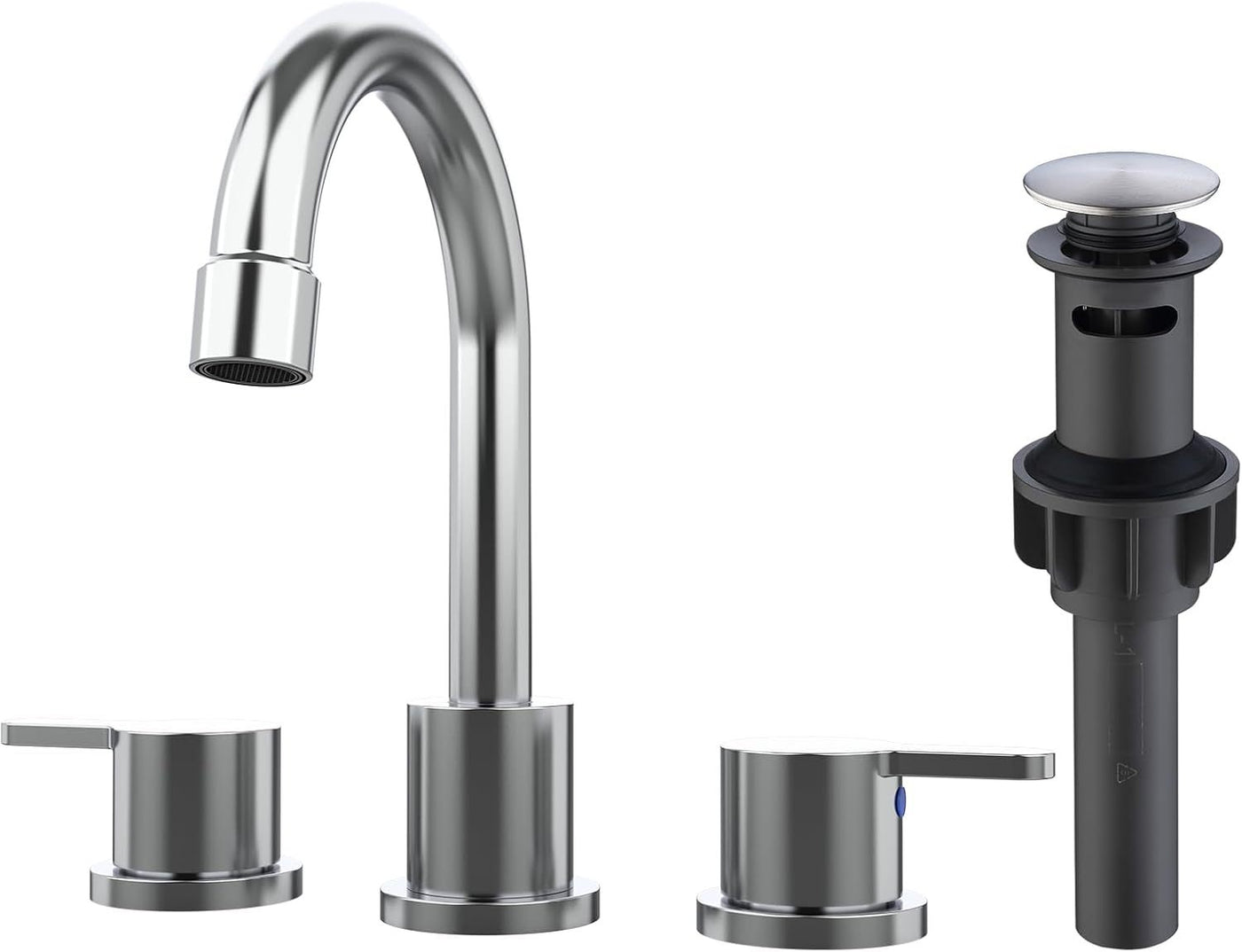 Chrome 2 Handle 8" Widespread Bathroom Sink Faucet 360 Swivel