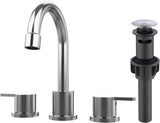 Chrome 2 Handle 8" Widespread Bathroom Sink Faucet 360 Swivel