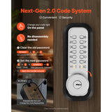 Mechanical Keyless Entry Door Lock, 2.0 Code Upgrade, 4-7 Digits Code
