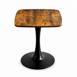 Square Engineered Wood Dining Table Antique Brown