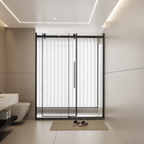 60.in W x 72.in H Frameless Shower Door Single Sliding