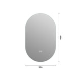 LED Bathroom Mirror 48x30 Anti-Fog Touch Screen Wall Mount