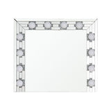 Hollywood Accent Mirror with Faux Diamond Trim, 23" x 23"