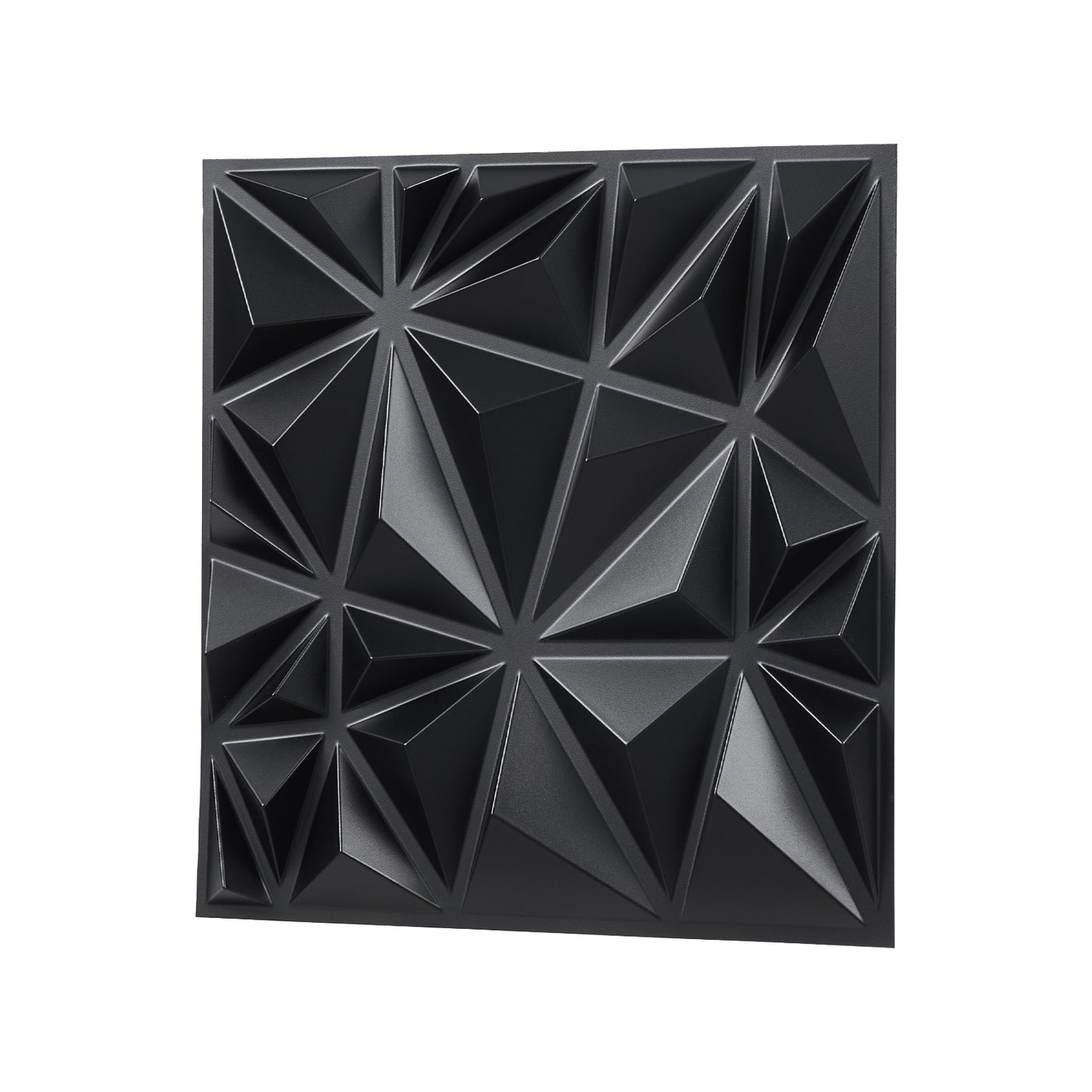 3D Diamond Matte Black Wall Panels 33-Pack 11.81