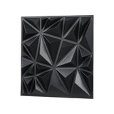 3D Diamond Matte Black Wall Panels 33-Pack 11.81