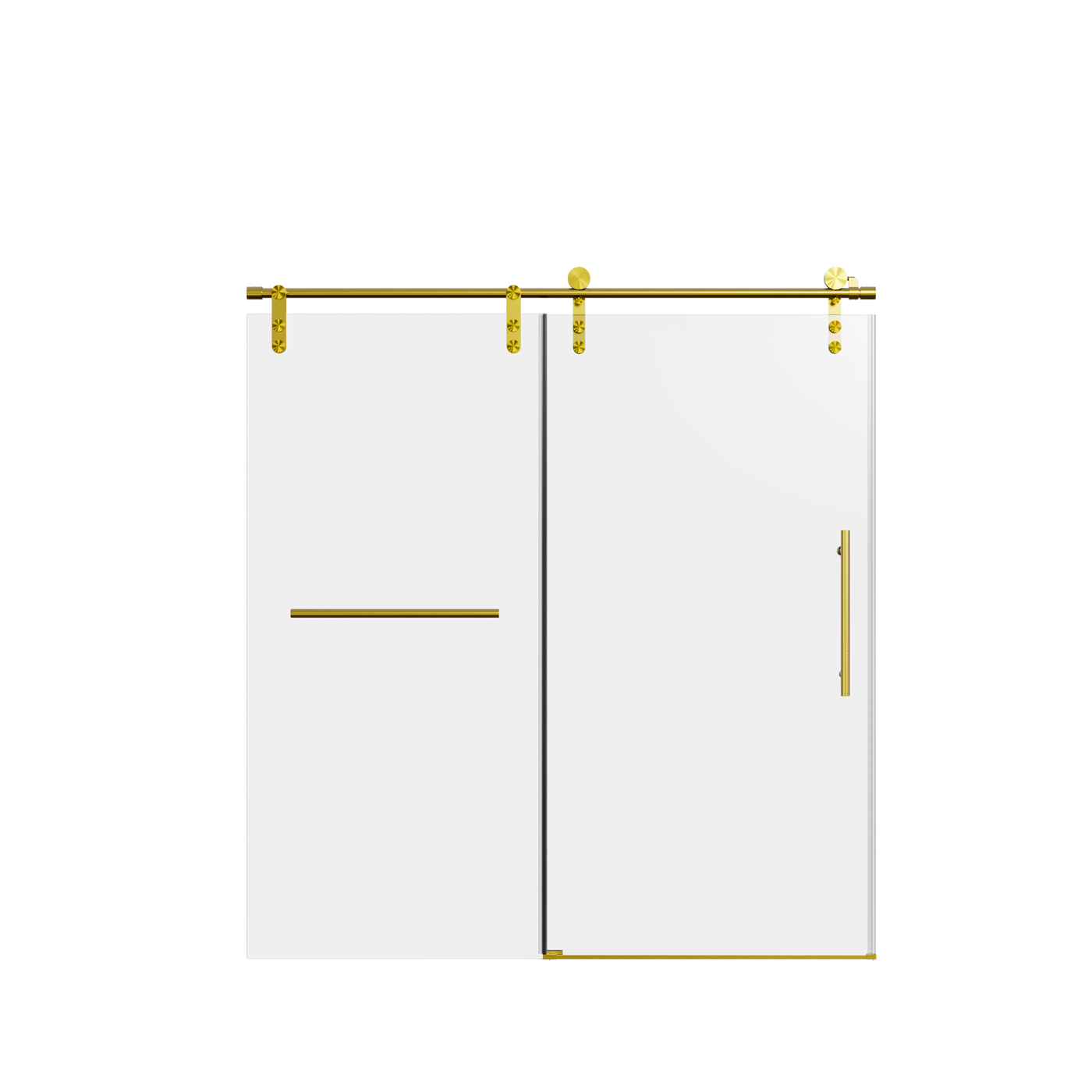Frameless Sliding Shower Door Brushed Gold 56-60" W x 66" H