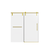 Frameless Sliding Shower Door Brushed Gold 56-60" W x 66" H