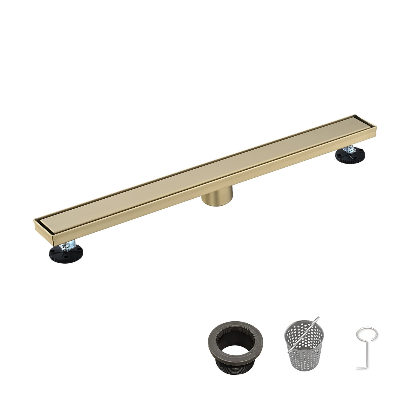 30" Linear Shower Drain Stainless Steel with Hair Strainer