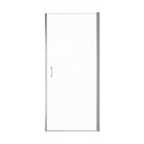 32" W x 72" H Semi-Frameless Circular Pivot Shower Door in Chrome With 1/4"