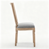 Set of 2 Solid Wood Dining Chair Grey