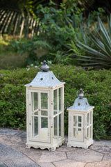 Wooden Candle Lantern Decorative Hurricane Holder Indoor Outdoor