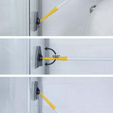 Tub and Tile Scrubber Brush 2-in-1 - Long Pole, Non-Scratch Pads