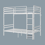 Twin Metal Bunk Bed White