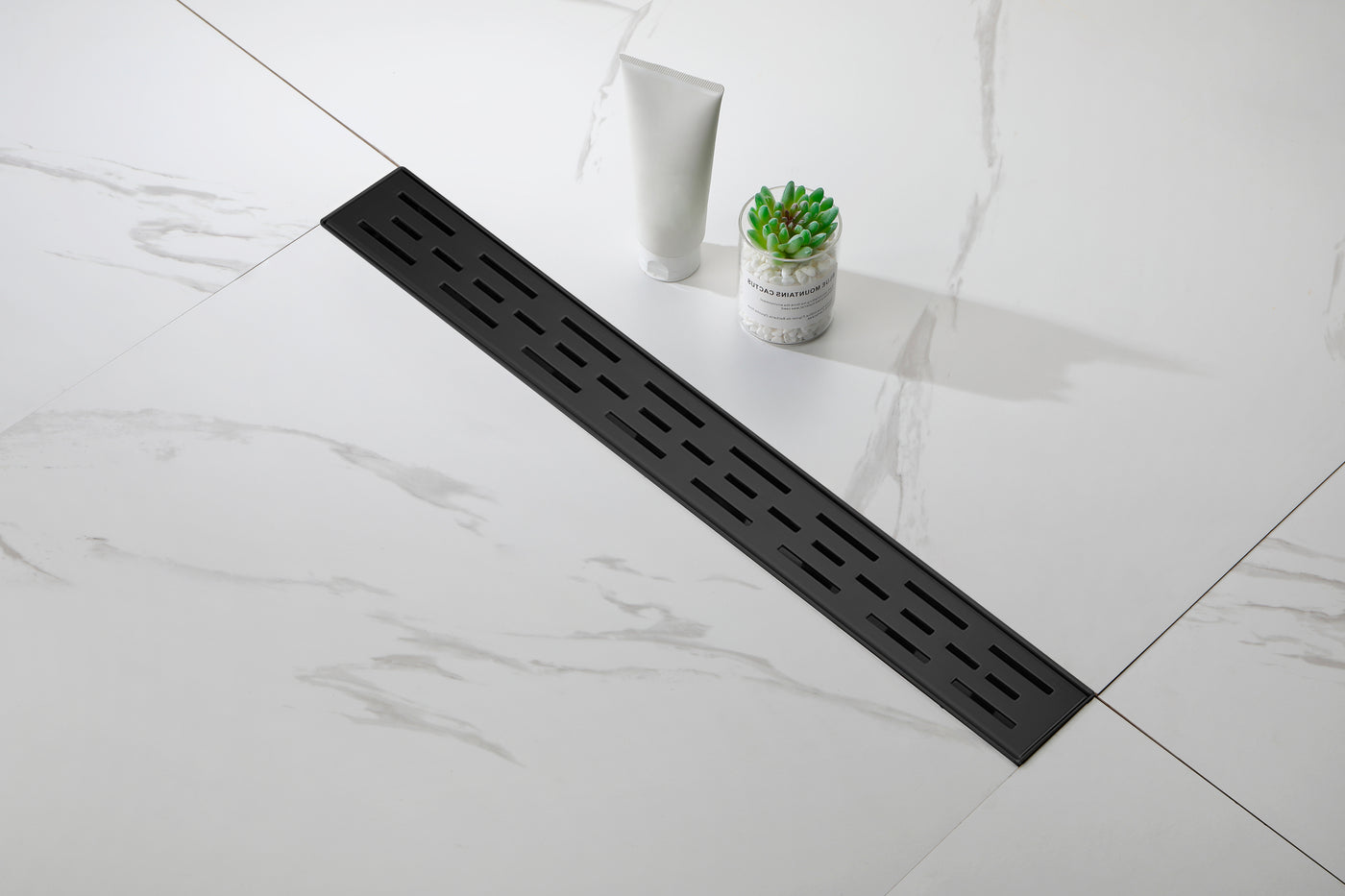 24" Linear Shower Drain 304 Stainless Steel with Grate