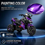 Kids Motorcycle Ride-On Motorcycle 3-Wheels Battery Powered Motorbike  Rechargea