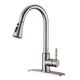 Pull Down Kitchen Faucet Brushed Nickel Stainless Steel