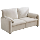 60" Down Filled Minimalist Sofa, Multiple Colors