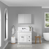 Frameless Mirror Medicine Cabinet - Beveled Edges - 36" x 26"
