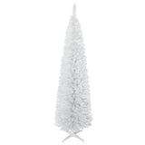 HOMCOM 7' Artificial Pencil Christmas Tree, Slim Xmas Tree with 499 Realistic Br