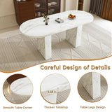 Engineered Wood Dining Table White 37"