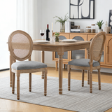 Set of 2 Solid Wood Dining Chair Grey