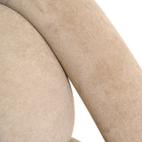 Fabric Accent Chair Beige Coffee