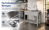 Stainless Steel Utility Sink, Freestanding Sink 2