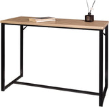 Bali Coastal Modern Console Table Natural Wood Black Metal
