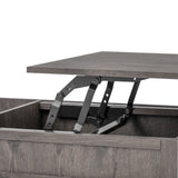 U-Can Lift-Top Coffee Table Hidden Compartment Brown