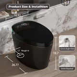 Smart Toilet with Bidet Built in, Bidet Toilet with Heated Seat, Foot Kick