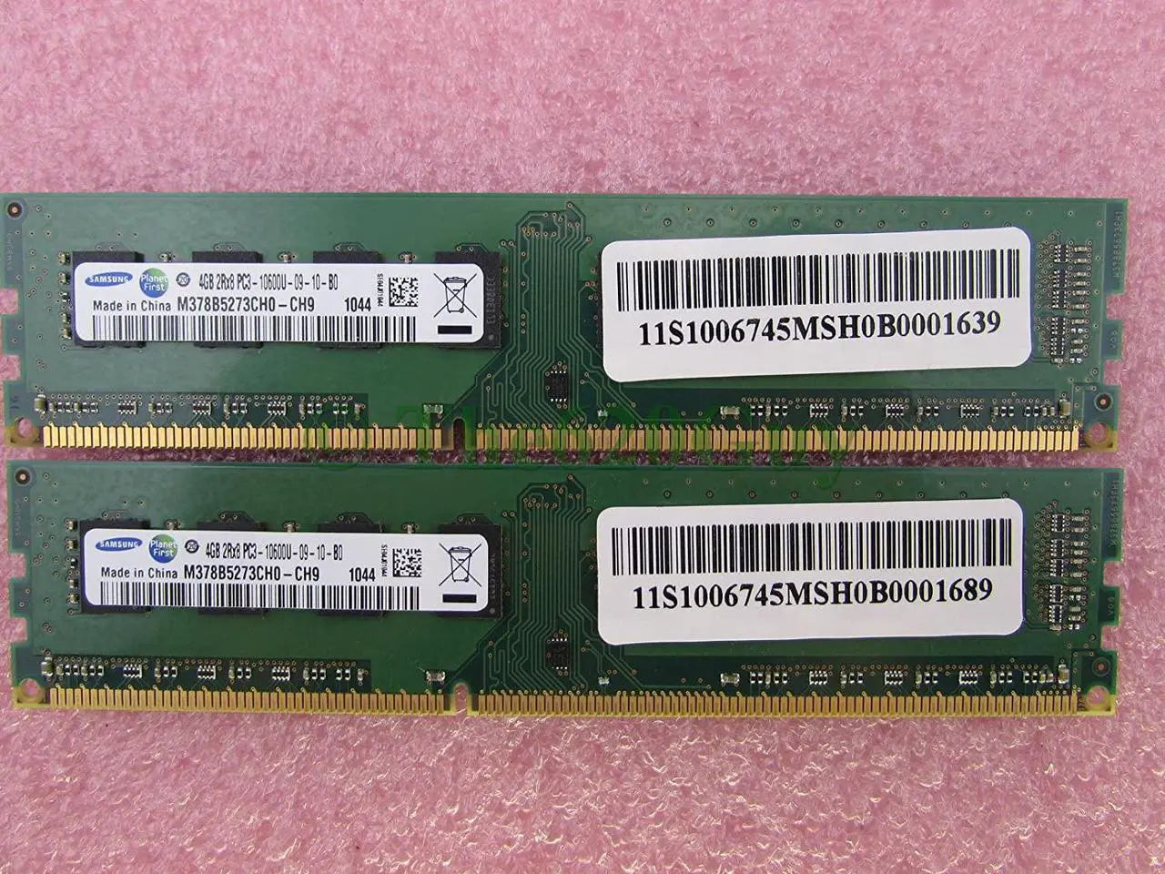 Lot Of 2x Major Brands 8GB (2X4GB) PC3-10600 DDR3 2Rx8 Desktop Memory