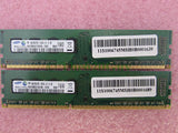 Lot Of 2x Major Brands 8GB (2X4GB) PC3-10600 DDR3 2Rx8 Desktop Memory