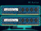 Lot Of 2x Major Brands 8GB (2X4GB) PC3-10600 DDR3 2Rx8 Desktop Memory