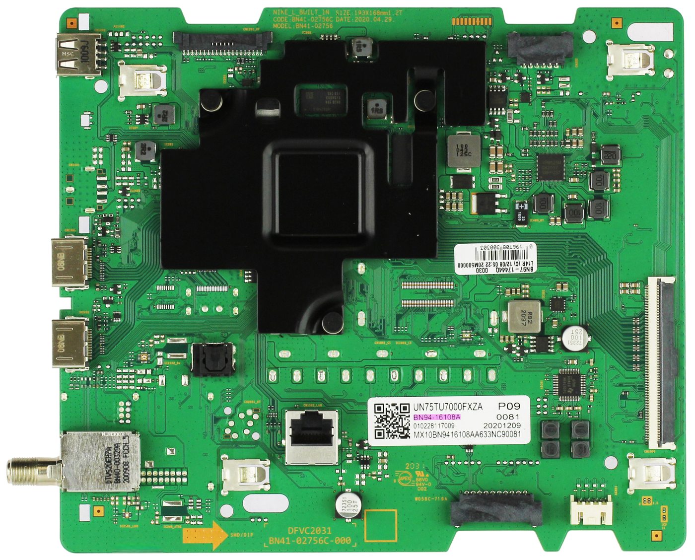 Samsung BN94-16108A Main Board for UN75TU7000FXZA UN75TU700DFXZA (Version CA05)