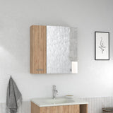 Medicine Cabinet with Four Internal Shelves, Pine Finish