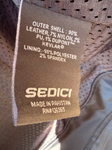 Sedici 51 Leather Motorcycle Riding Jacket with CE Armor - Black Red - Size M