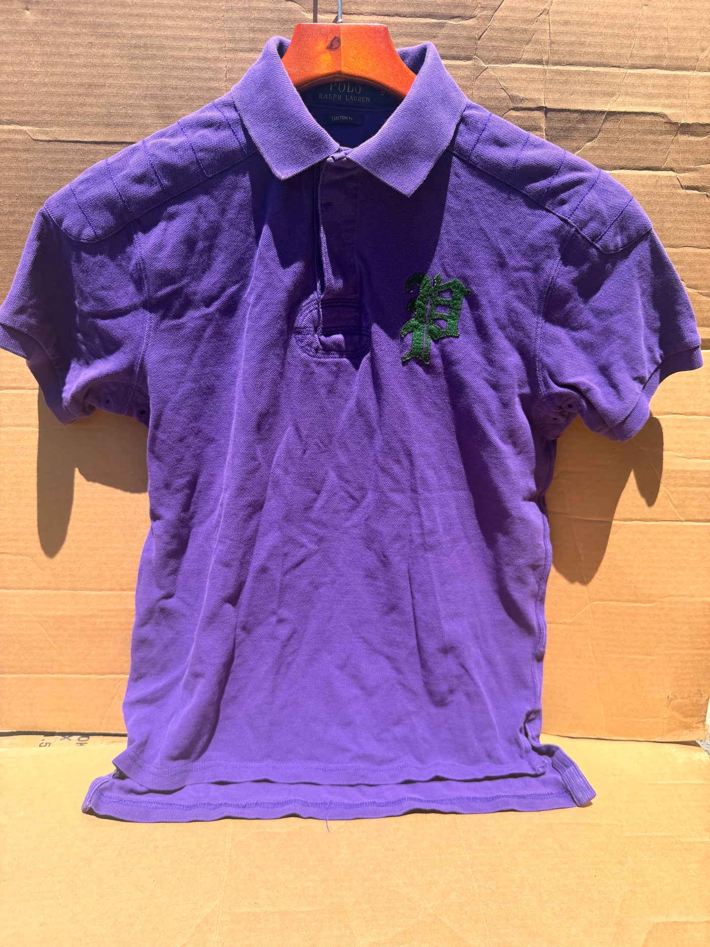 Polo Ralph Lauren Big Pony Custom Fit Polo Shirt - Purple - Size S