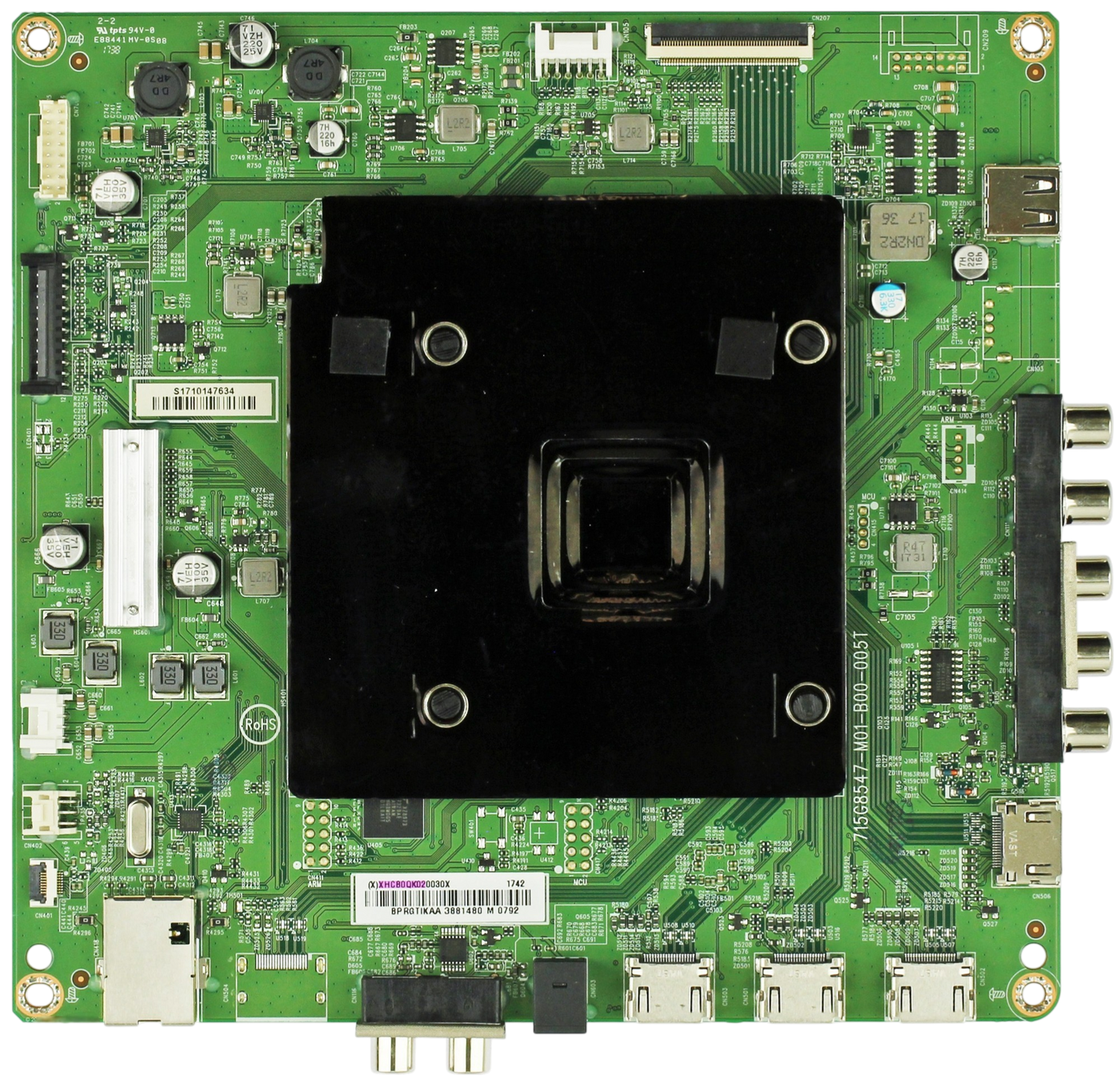 756TXHCB0QK020 Vizio Main Board, 715G8547-M01-B00-005T, (X)XHCB0QK020030X,