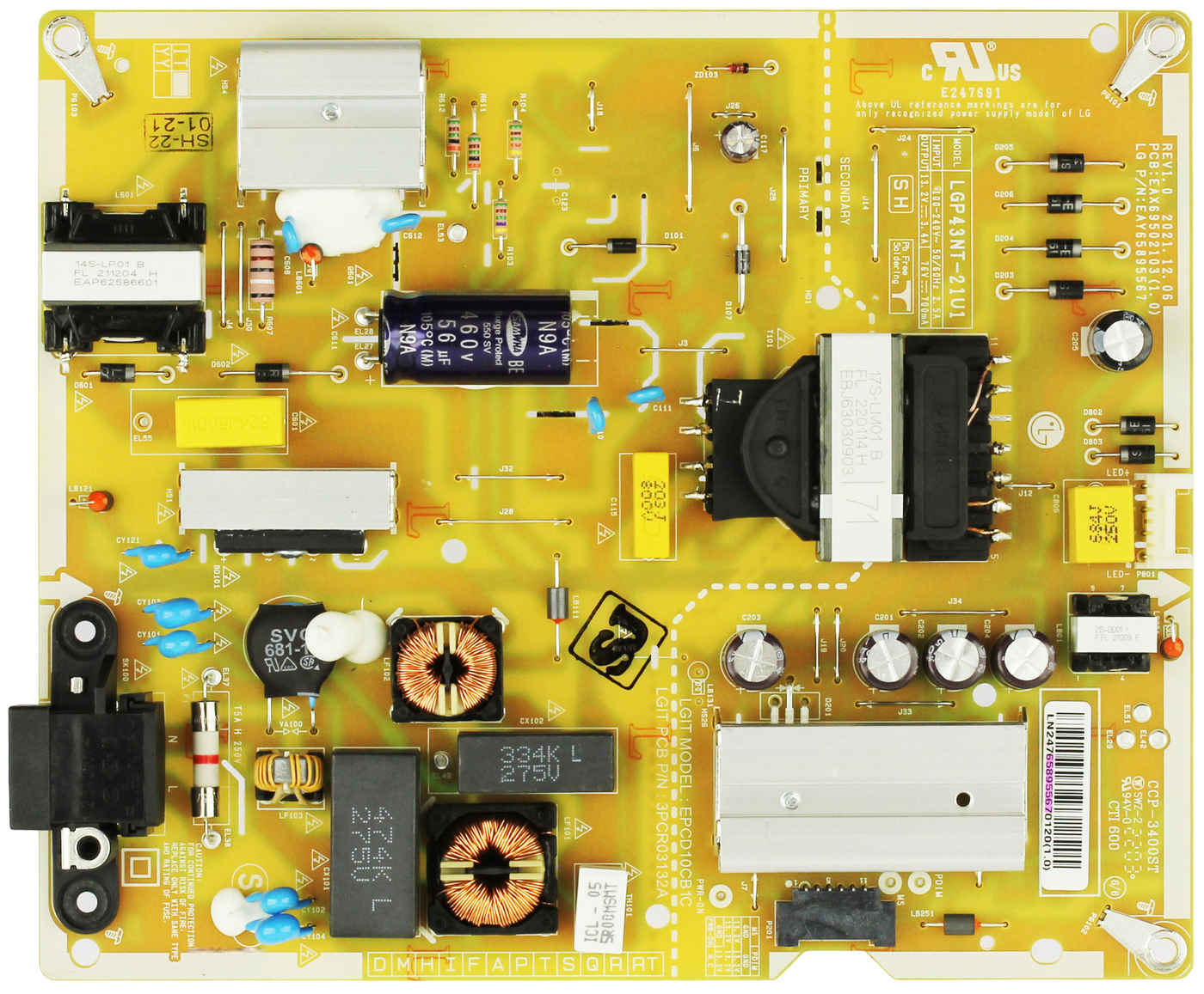 LG EAY65895567 Power Supply LED Driver Board