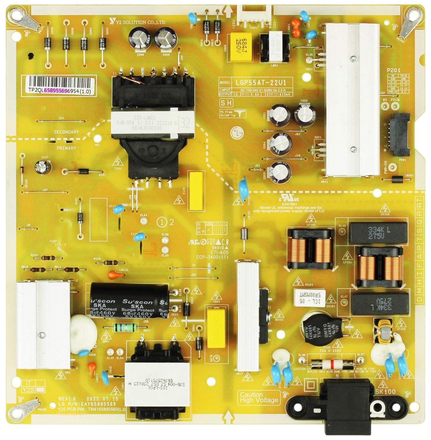 LG EAY65895569 Power Supply LED Driver Board