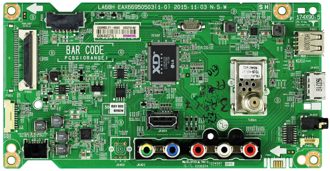EBR82560705 LG Main Board, EAX66950503(1.0), 63575148, 82560705, 49LF5400-UE