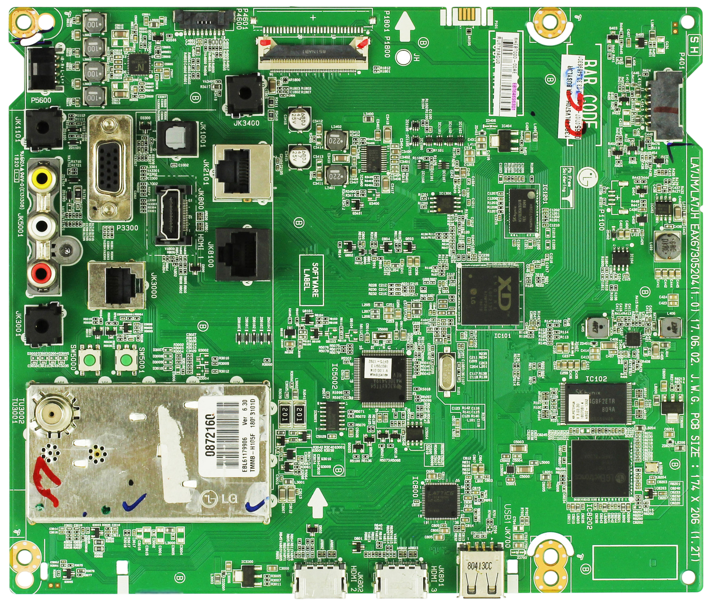 LG EBT64696301 Main Board for 49LV570H-UA Hospitality Hotel TV