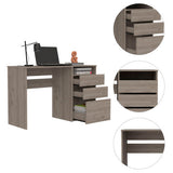Computer Desk - Three Drawers and Shelf - Light Gray - 47.4" Wide
