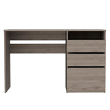 Computer Desk - Three Drawers and Shelf - Light Gray - 47.4" Wide
