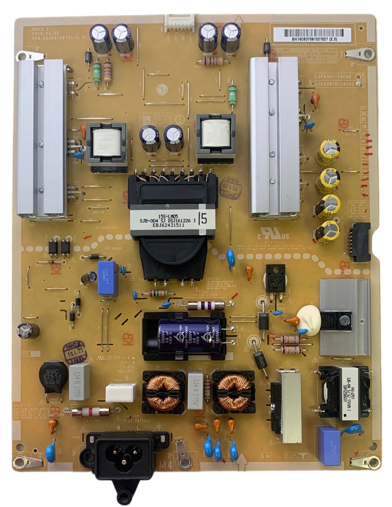 LG EAY63709102 Power Supply LED Driver Board