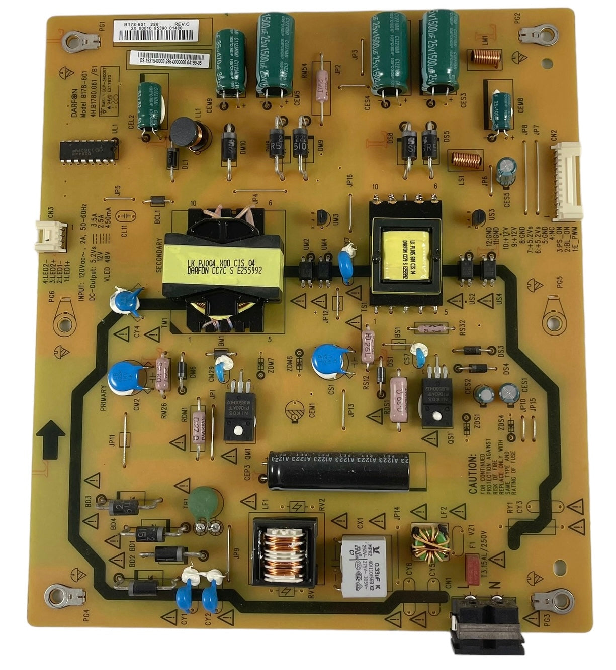 Vizio 19.31S40.003 (4H.B1780.061 B1) Power Supply LED Board