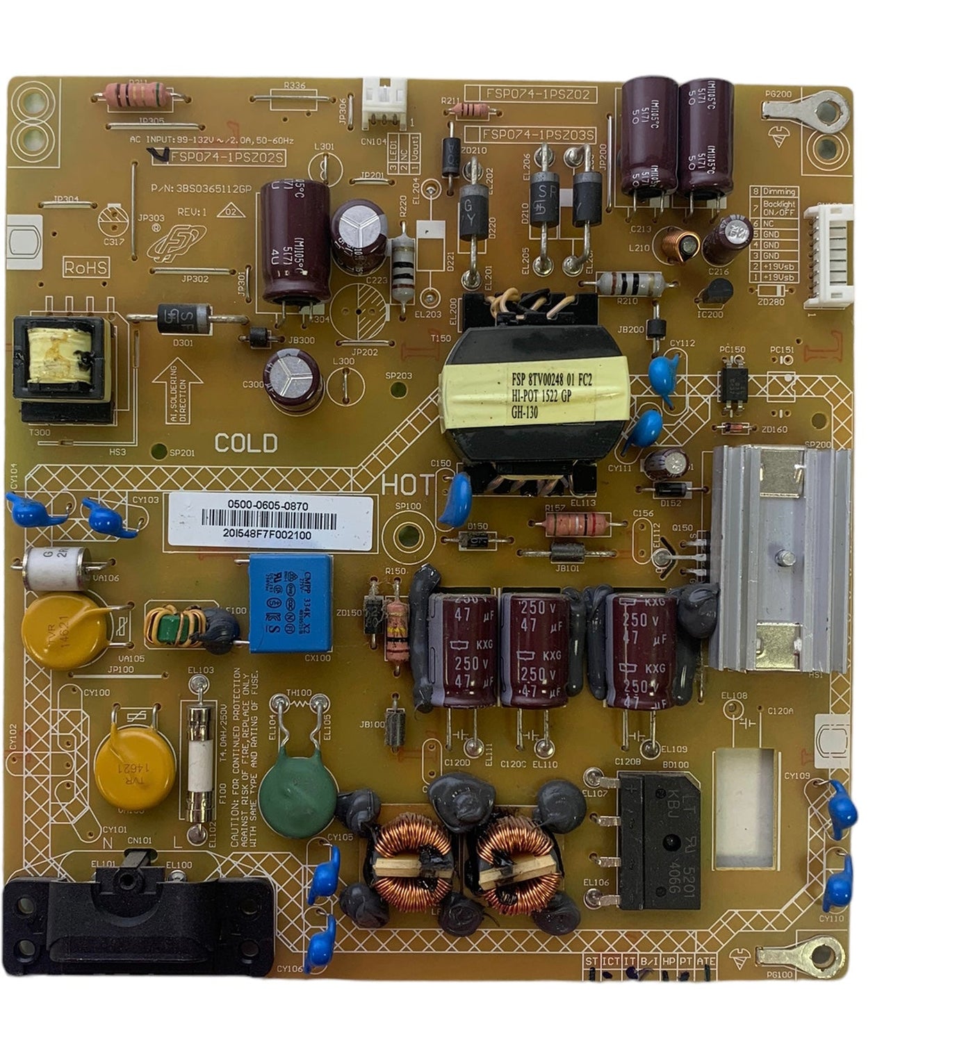 Sharp 9LE50006050870 Power Supply LED Board for LC-32LE653U